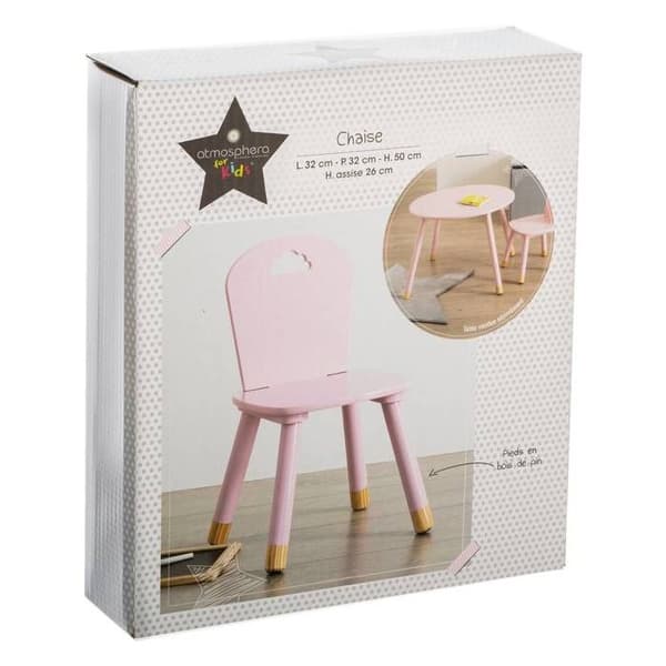 DOUCEUR barnstol - Rosa - L 32 x D 31,5 x H 50 cm