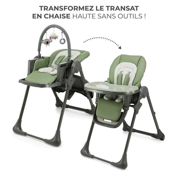 KINDERKRAFT - Hög stol Tummie - Grön