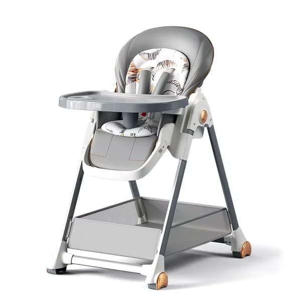 Babystol för matning, ergonomisk komfort, lätt att rengöra,CZY-GRÅ