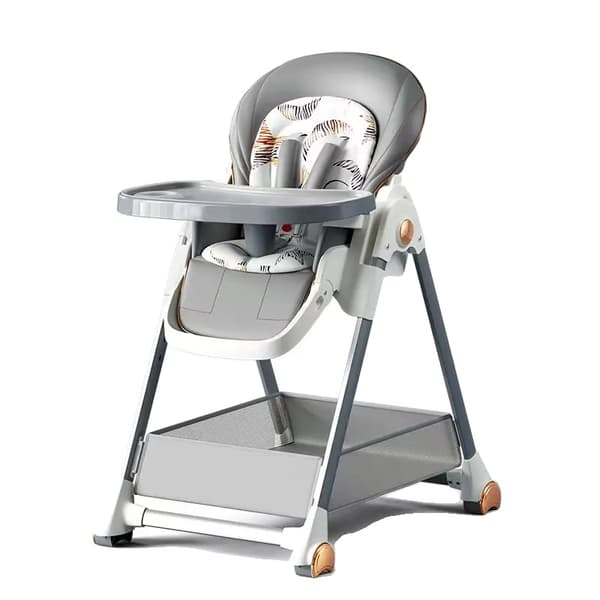 Babystol, Justerbara positioner, Lätt att rengöra,820-GRÅ