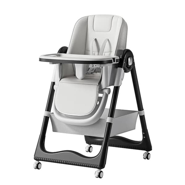 Babystol, lutningsfunktion, 7-nivåers höjdjustering,Vit