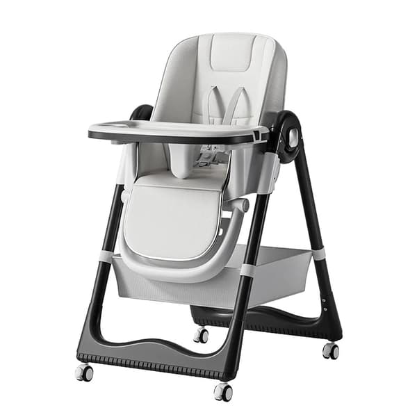 Babystol, lutningsfunktion, 7-nivåers höjdjustering,Vit