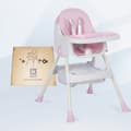 Miniatyrbild 2 av 6: K IKIDO - Höga barnstol, klarar 15 kg - Evolutiv - Från 6 månader till 3 år, bekväm stol med 5-punktssele, rosa