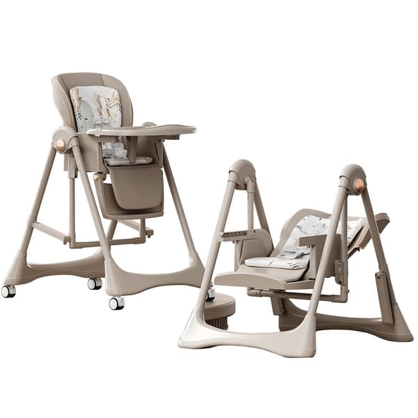 Vauvan syöttötuoli, sopii 0-1-vuotiaille, kiinteä kuvio, unisex-muotoilu,CZY8121-KHAKI