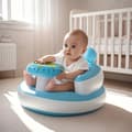 Miniatyrbillede 1 af 6: OBOSOE Babysæde/Barnelænestol med ryglæn – 3-36 måneder – Oppustelig med indbygget pumpe