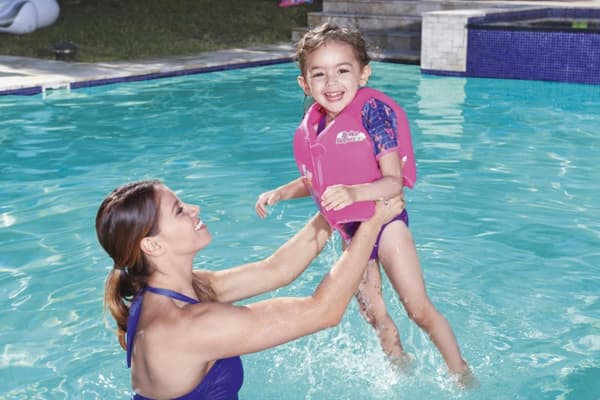 Swim Safe Sim Träningsväst UPF 50+ m/ärmar, Skum 3-6 år, Sjöjungfru
