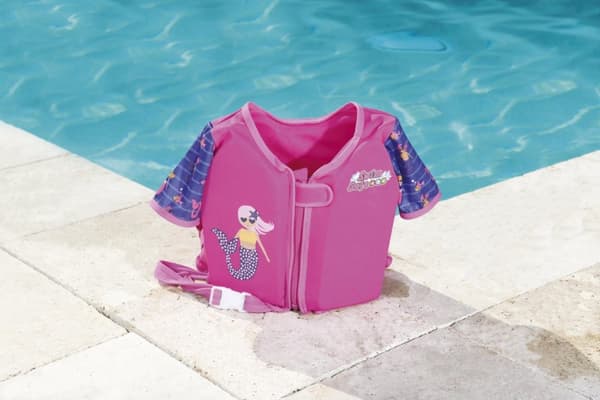 Swim Safe Sim Träningsväst UPF 50+ m/ärmar, Skum 3-6 år, Sjöjungfru