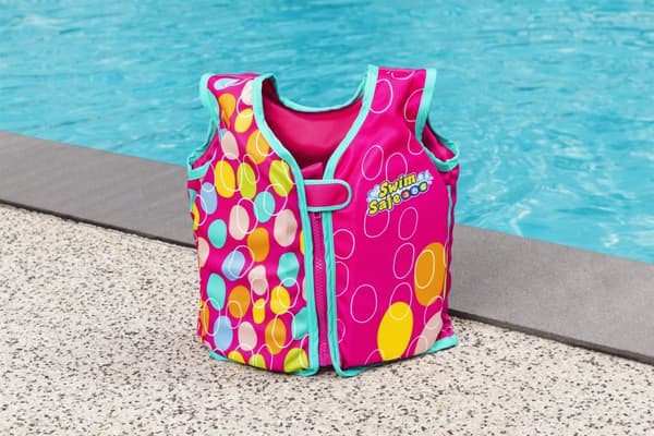 Swim Safe Sim Träningsväst UPF 50+, Skum 19–30 kg, Pink