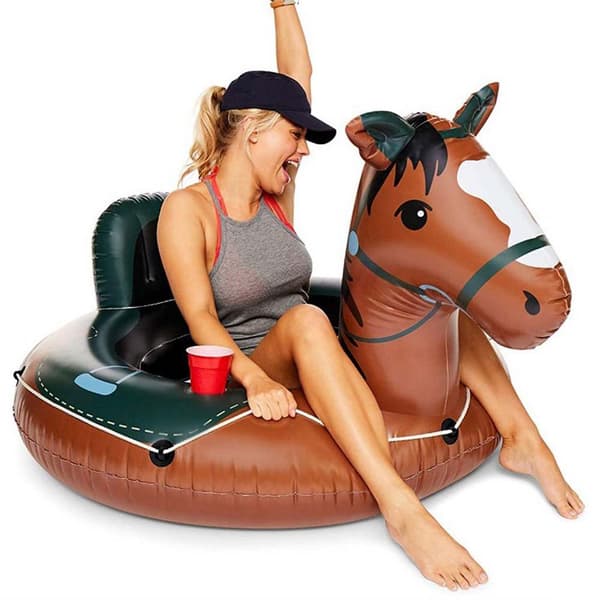 Bigmouth Inc Horse River Tube Float Gylden 81 x 117 x 152 cm