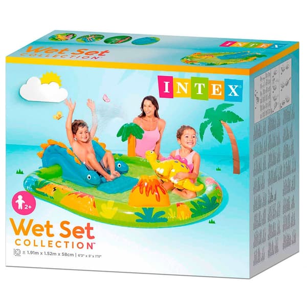 Intex Oppustelige Water Games Center Dinosaur Water Jets 191x152x58 Cm Flerfarvet