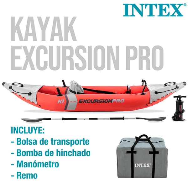 Intex Oppustelig Kajak Excursion Pro K1 Orange 305 x 91 cm