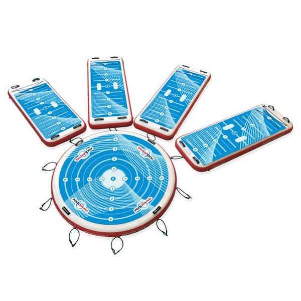 Poolbiking Vandplatform Poolmat Blå