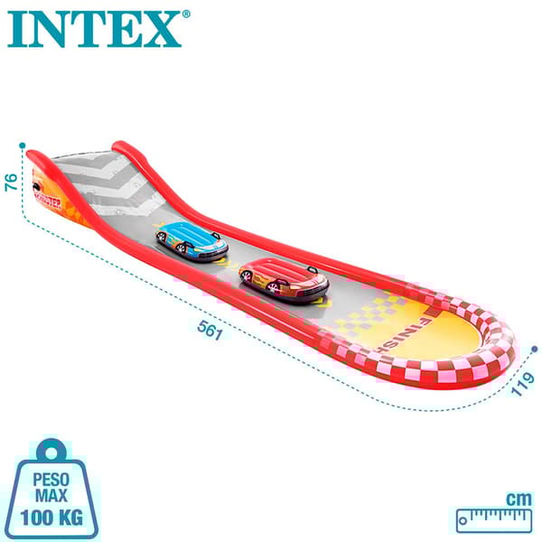 Intex Racing Fun Slidng Track 561x119x79 Cm Flerfarvet 561 x 119 x 79 cm