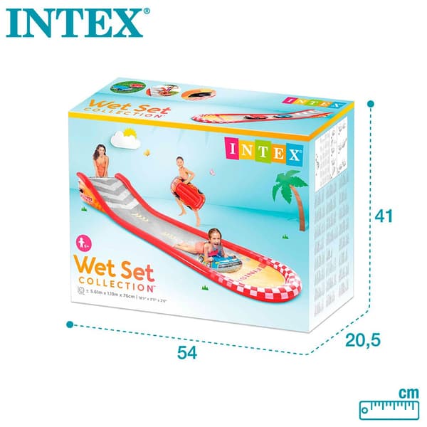 Intex Racing Fun Slidng Track 561x119x79 Cm Flerfarvet 561 x 119 x 79 cm