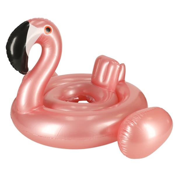 Babysimring, pontonring för barn med flamingosits, max 20 kg, 1-3 år gammal