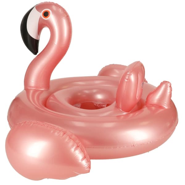 Babysimring, pontonring för barn med flamingosits, max 20 kg, 1-3 år gammal