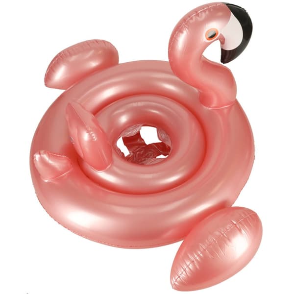 Babysimring, pontonring för barn med flamingosits, max 20 kg, 1-3 år gammal