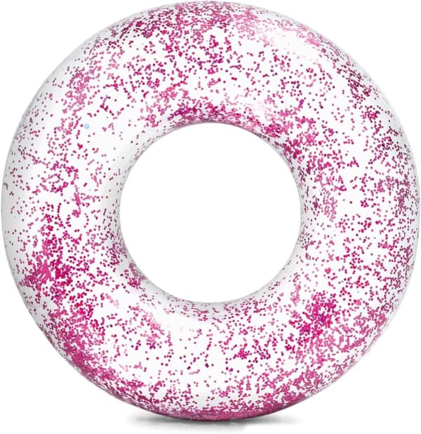Glittrande barnbadring 66x30cm Lämplig för barn under 15 år (35-48kg) - Guld/Rosa