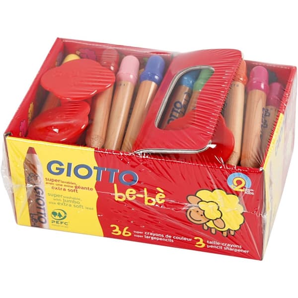 Giotto be-bè färgpennor - Mixade Färger - 36 st