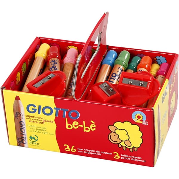 Giotto be-bè färgpennor - Mixade Färger - 36 st