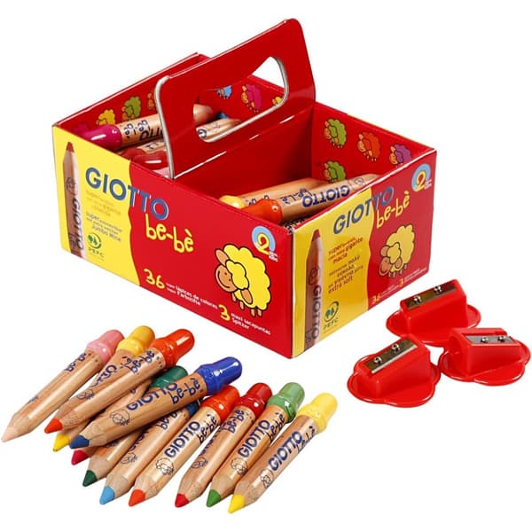 Giotto be-bè färgpennor - Mixade Färger - 36 st