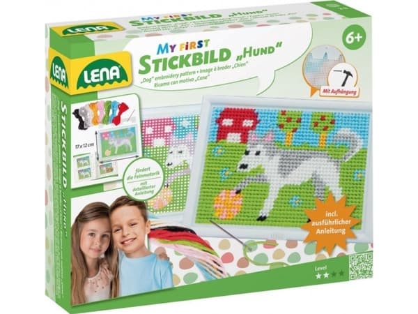 Lena Mit Første Broderi - Hunde Stramaj til børn