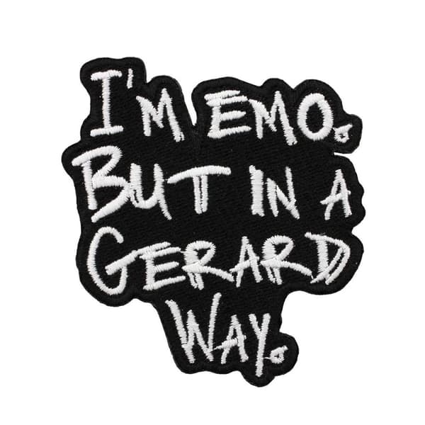 Grindstore I`m Emo But In A Gerard Way Patch Black One Size