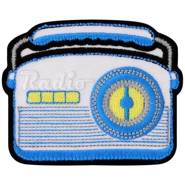 Grindstore Retro Radio Patch Grey/Blue One Size