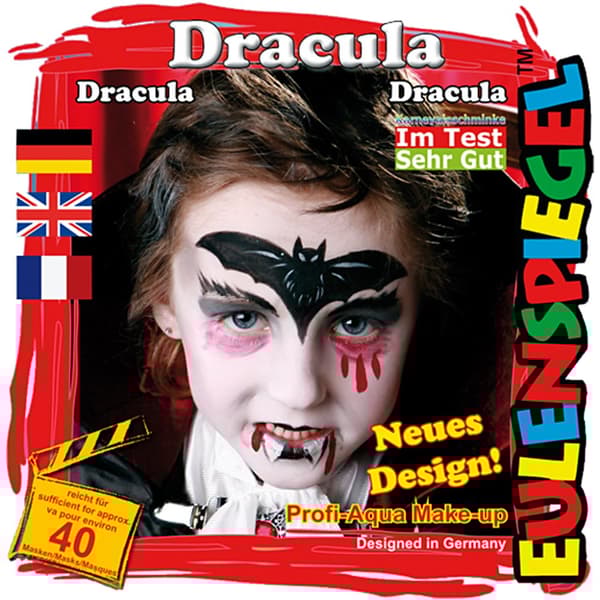 Eulenspiegel Ansiktsmaling - sminkesett, dracula, ass. farger, 1 sett