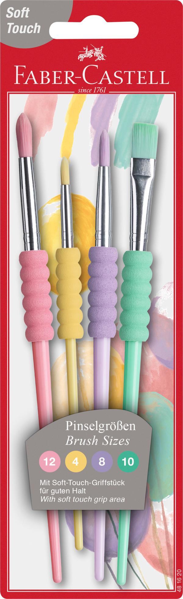 Penselsett Soft Grip 4 pensler Faber-Castell