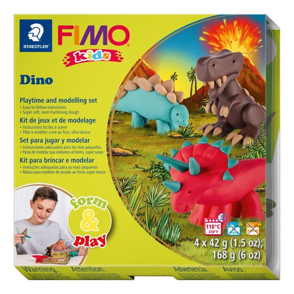 FIMO Kids Modellera Dinosaurie Staedtler
