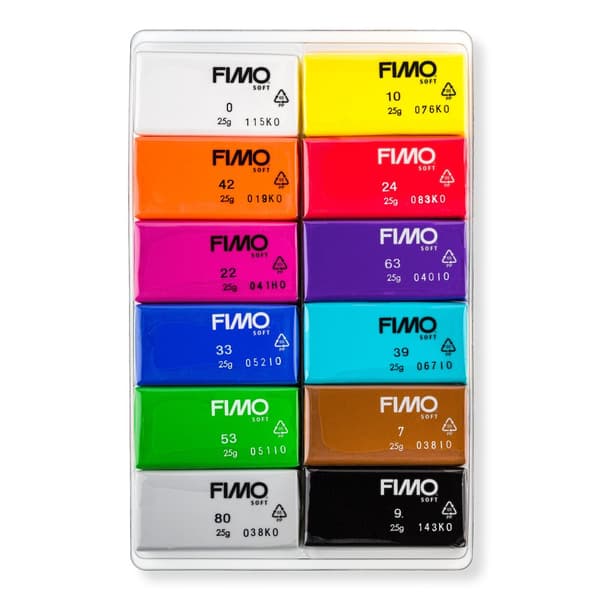 Soft Colour 12 stk. Basisfarger FIMO