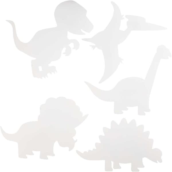 Dinosaurer, hvit, H: 15-22 cm, B: 24-25 cm, 230 g, 16 stk./ 1 pk.