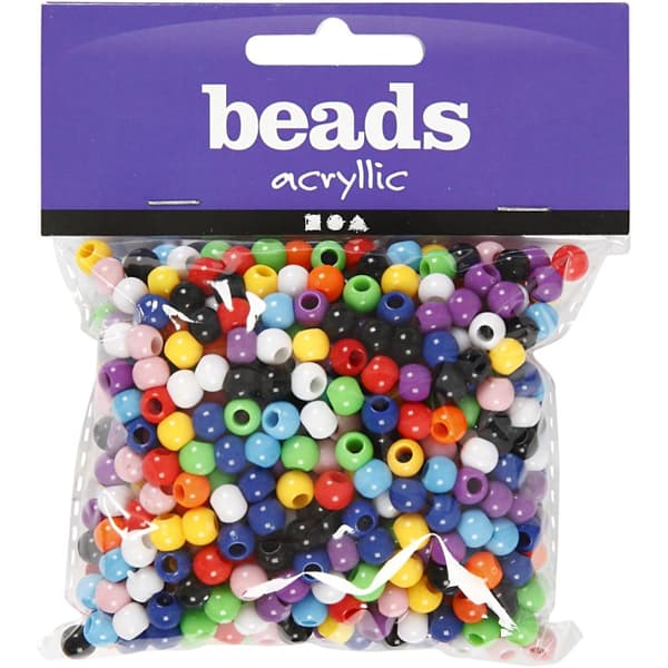 Kongoperler, diam. 6 mm, hulstr. 3 mm, 75 g, 125 ml/ 1 pk.