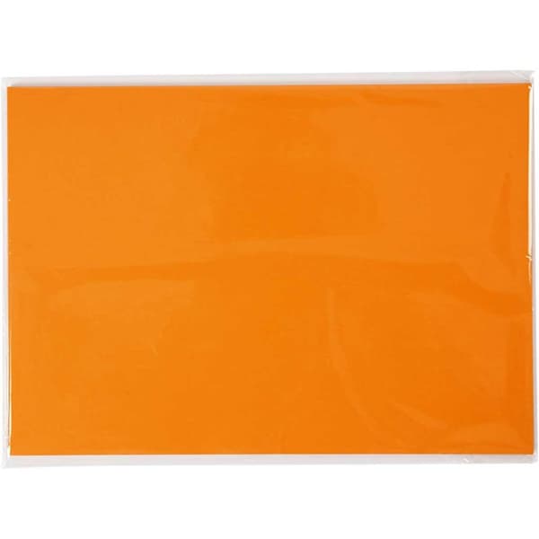 Kulørt kartong, A4 210x297 mm, 180 g, 20 ark, mandarin