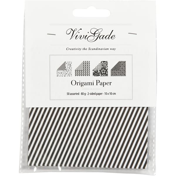 Origamipapper, 10x10 cm, 80 g, 50 mix. ark/ 1 förp.