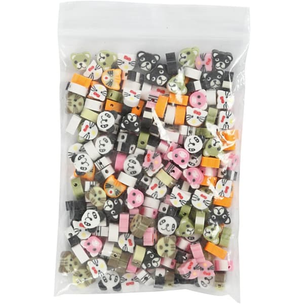 Figurperler, dyr, diam. 10 mm, hulstr. 1,5 mm, 200 ass./ 1 pk.
