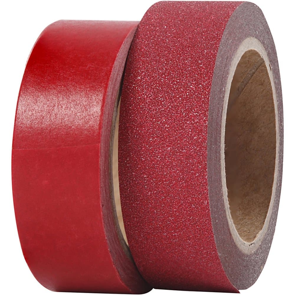 Tejp Washi 15 mm x 5 m 2 st Röd