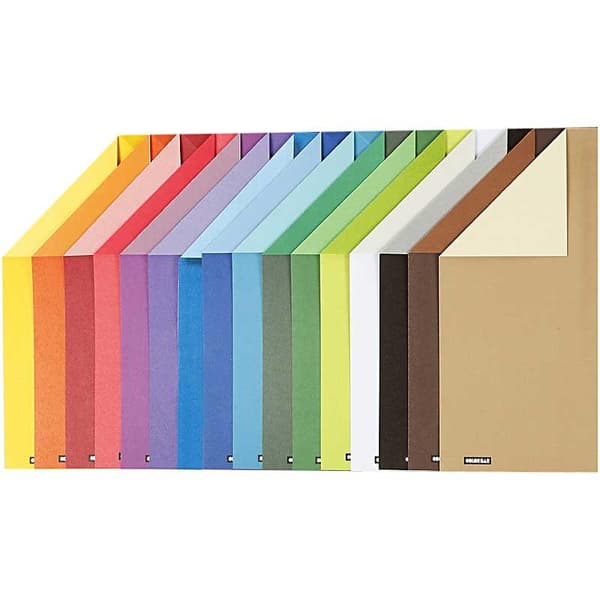 Color Bar Rivepapir, A4, 210x297 mm, 100 g, 16ass. ark/ 1 pk.