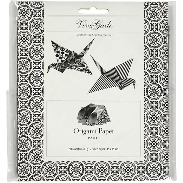 Origamipapper, 15x15 cm, 80 g, 50 mix. ark/ 1 förp.