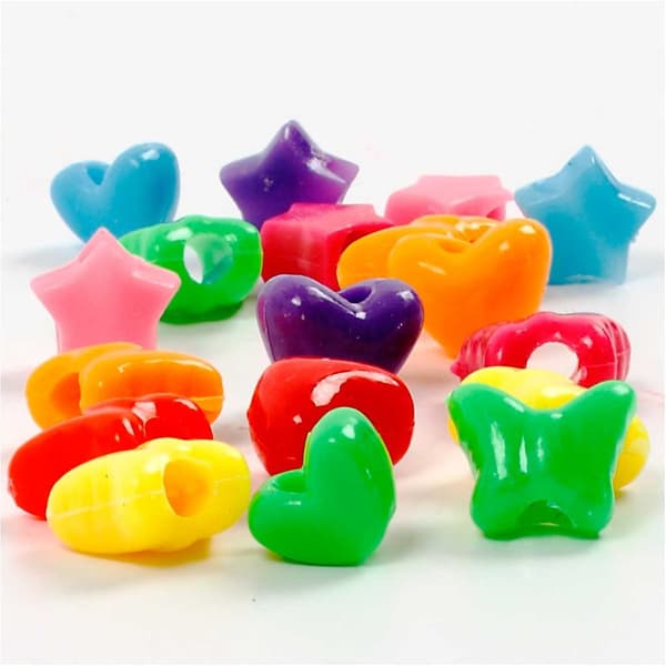 Figurperler, diam. 10 mm, hulstr. 3,5 mm, ass. farver, 400 g, 700 ml/ 1 ds.