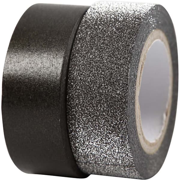 Washitejp Svart 15 mm x 5 m 2-pack