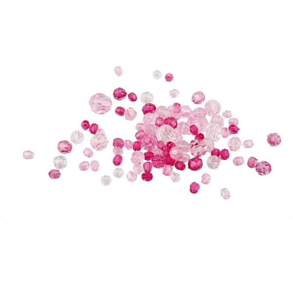 Plastpärlor Brun Facetterade 4-12 mm 45 g