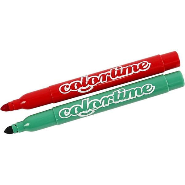 Colortime Tusch, streg 5 mm, standardfarver, 12 stk./ 1 pk.