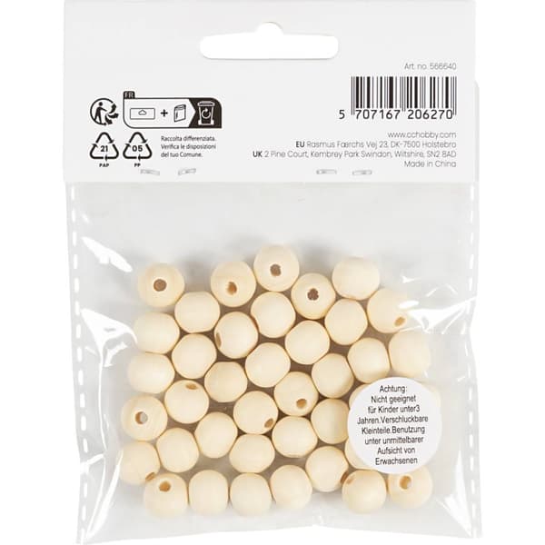 Treperle, dia. 10 mm, hullstr. 2,5 mm, 40 stk./ 1 pk.
