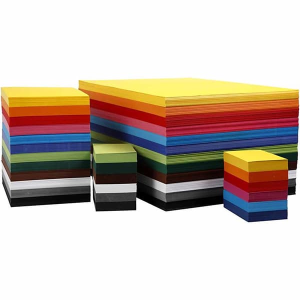 Creativ kartong, A6, ark 105x148 mm, 180 g, ass. farger, 12x100 ark/ 1 pk.