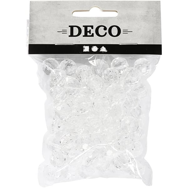 Pärlor Prisma Transparent 12 mm Blank Transparent 77-pack