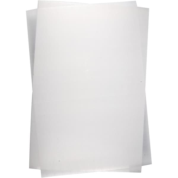 Krympeplast, ark 20x30 cm, 10 ark, Matt transparente