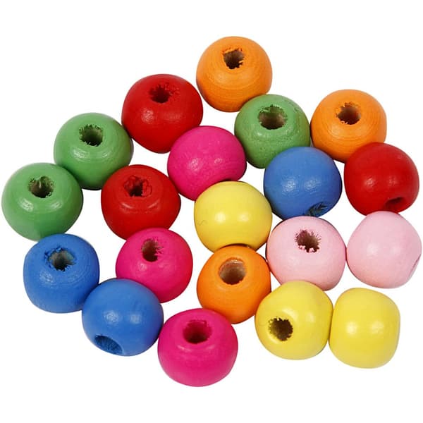 Träpärlor 8 mm 500 g