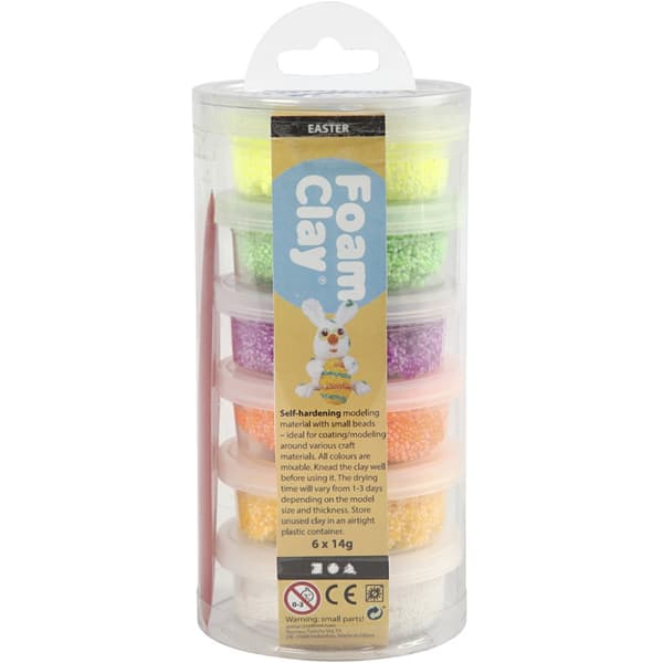 Foam Clay®, forårsfarver, 6x14 g/ 1 pk.